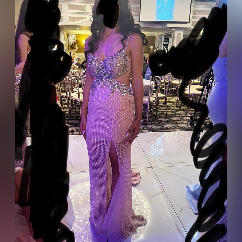 Long crystal dress